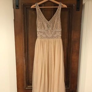 BHLDN Oyster Sterling Dress Size 6